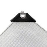 Clear M-Grade Tarpaulin with 10m of 6mm Bungee Rope and 10 x Slide Type Tarp Clips