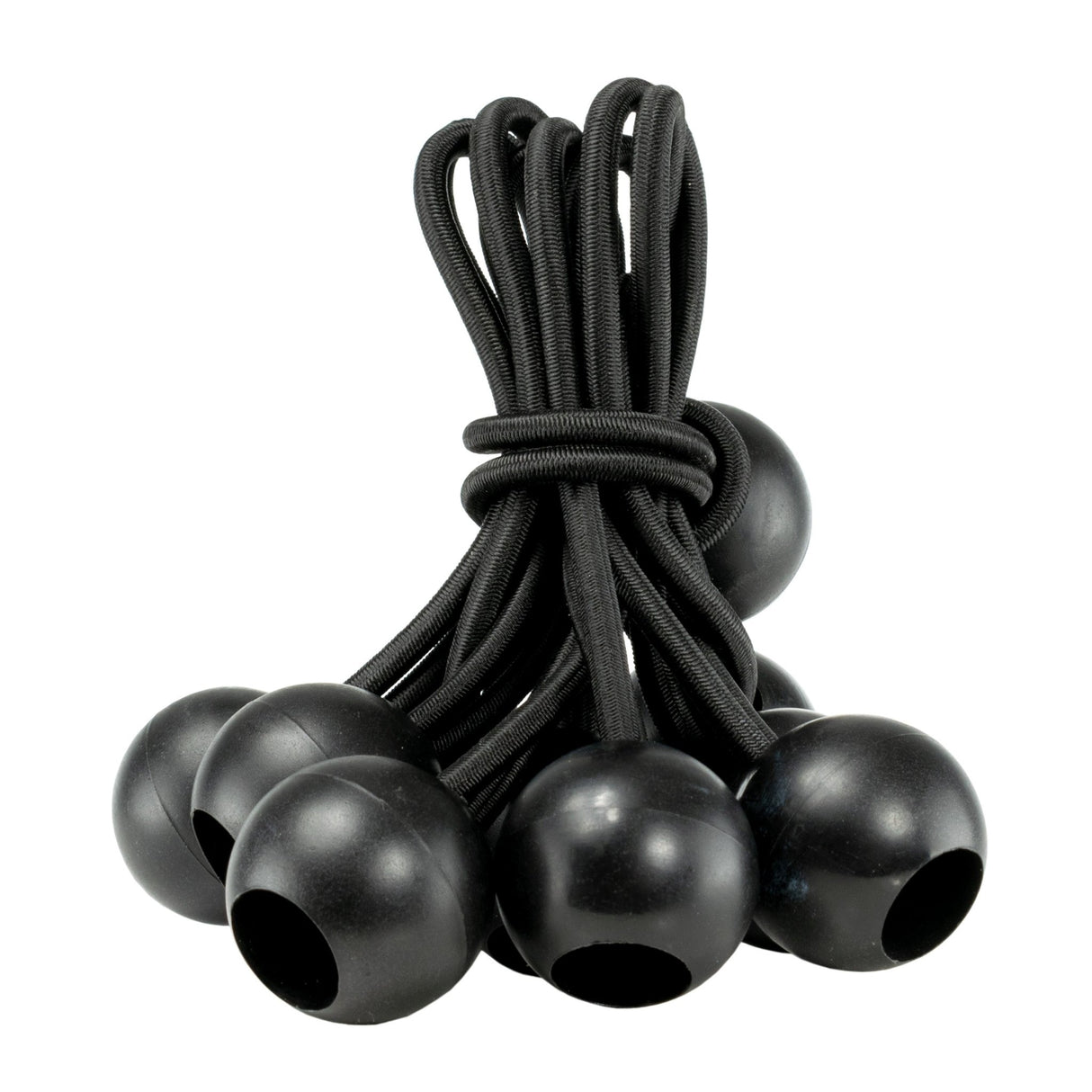 Clear XL-Grade Tarpaulin with 10 x 6" Bungee Balls (Black) and 10 x Screw Type Tarp Clips