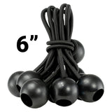 Clear XL-Grade Tarpaulin with 10 x 6" Bungee Balls (Black) and 10 x Screw Type Tarp Clips