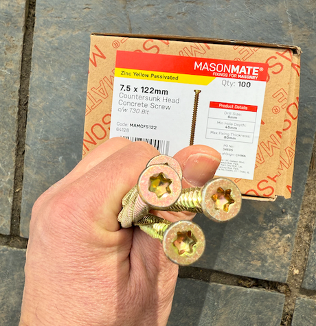 Concrete Frame Screw 7.5 x 122mm ZYP - Box of 100