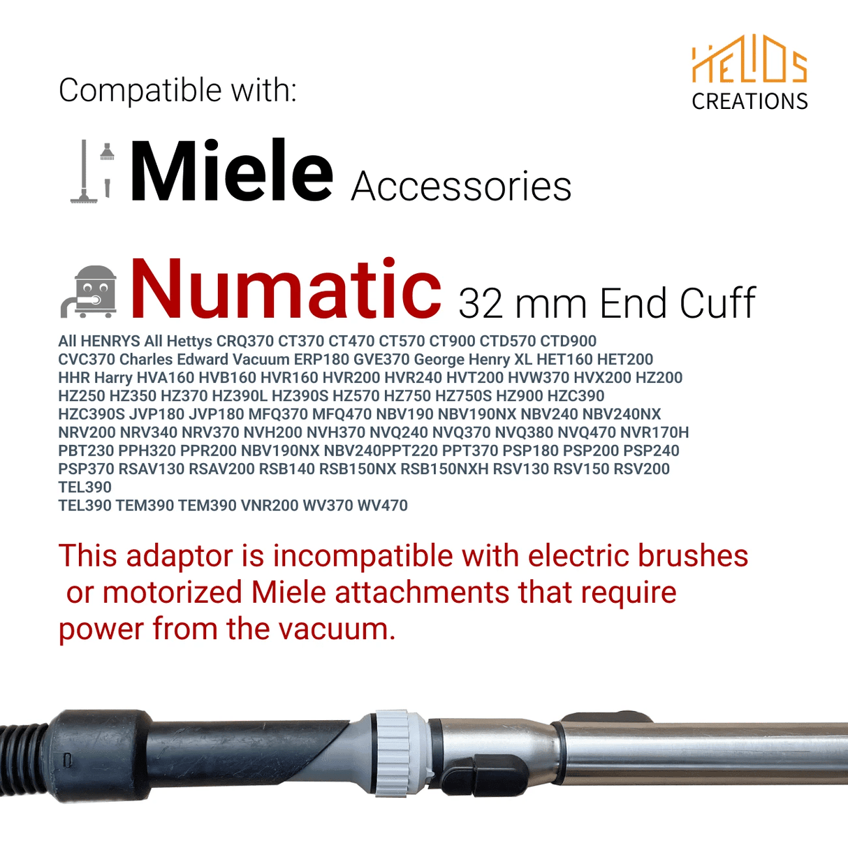 Connect Miele tools to your Henry Numatic vacuum cleaner by Helios Creations