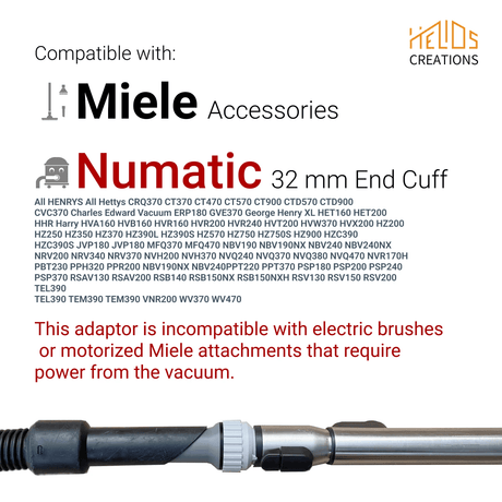 Connect Miele tools to your Henry Numatic vacuum cleaner by Helios Creations