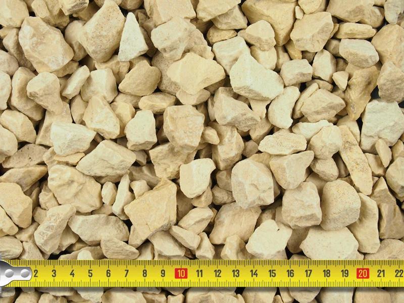 Cream Limestone Chippings 20mm - 800kg Bulk Bag - Armstrong Cheshire