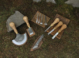 Professional Leatherworking Tool Kit – Cutting Knife, Beveler, Stitching Chisels & Accessories