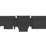 Drain Q Four Way Corner Unit Sump For IBRAN S With Four Inline Outlets And One Vertical Outlet 110mm Compatible - Armstrong Cheshire