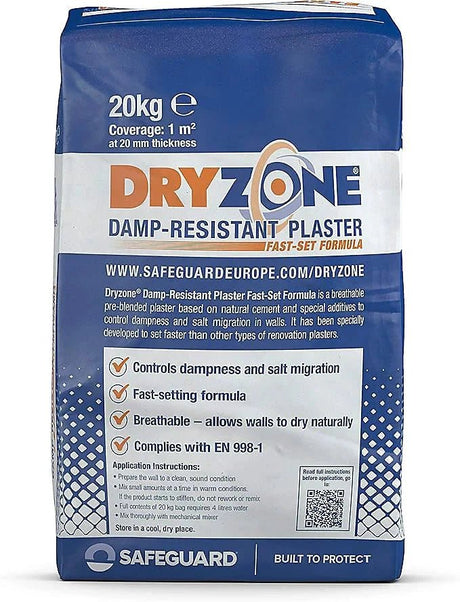 Dryzone Damp-Resistant Plaster Fast Set Formula 20kg - Armstrong Cheshire
