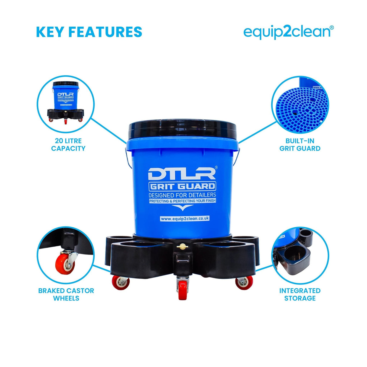 DTLR Grit Guard Wash bucket with Trolley - Armstrong Cheshire