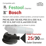 Dust Adapter for Bosch Sanders and Routers – Compatible with Festool Extractors by Helios Creations