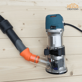 Dust Adapter for Makita RT0700 / DRT50Z and Clones to Numatic Henry Vacuum Cleaner – Angled Seal by Helios Creations
