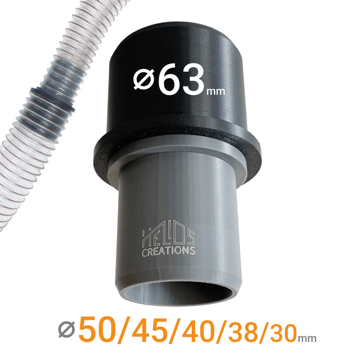 Dust Extraction Hose Reducer – 63 mm (2.5") to 50/45/40/38 mm