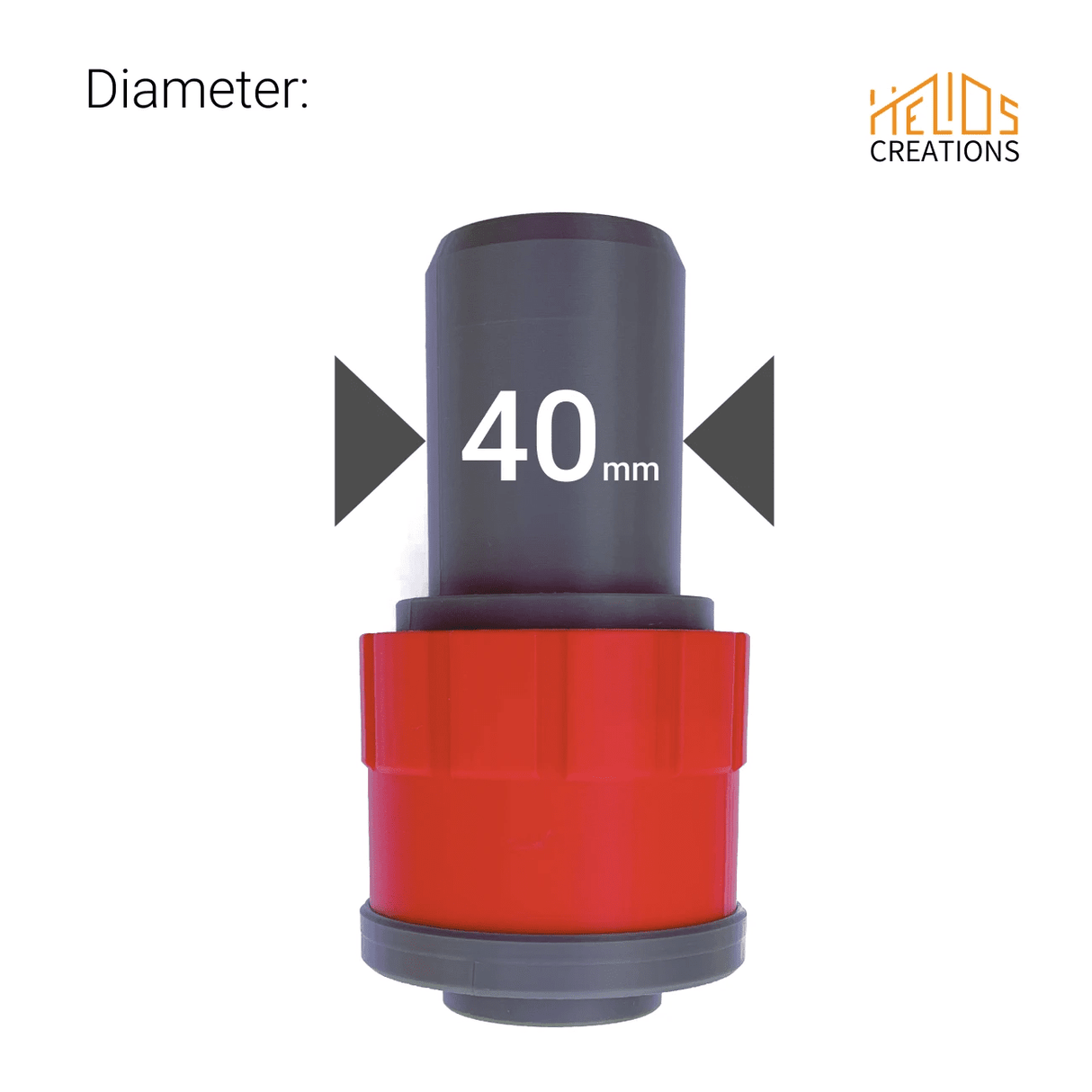 Einhell Mitre Saw Dust Port Adapter to 38, 40, 45, 50, 63 mm Hose Pipe by Helios Creations