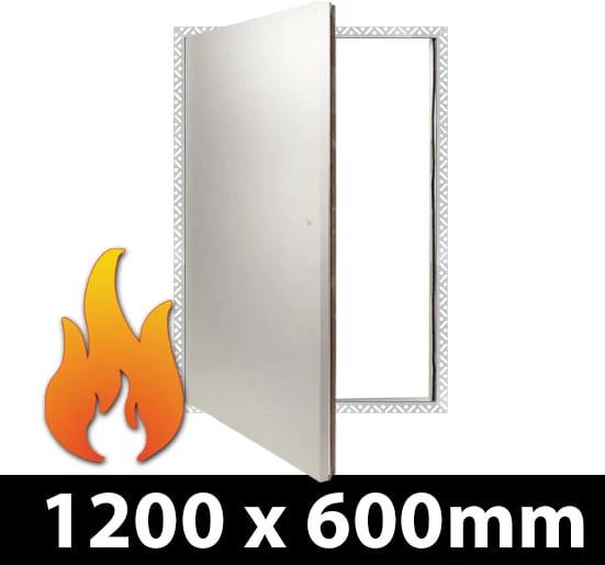 Fire Rated Riser Door Access Panel 1200x600mm Beaded Frame by Akor