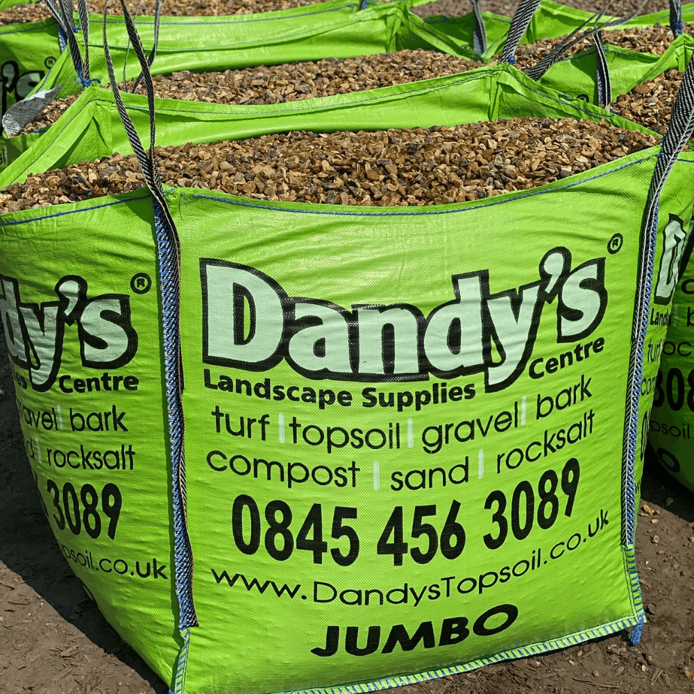 Golden Gravel Chippings by Dandy's Topsoil & Landscape Supplies