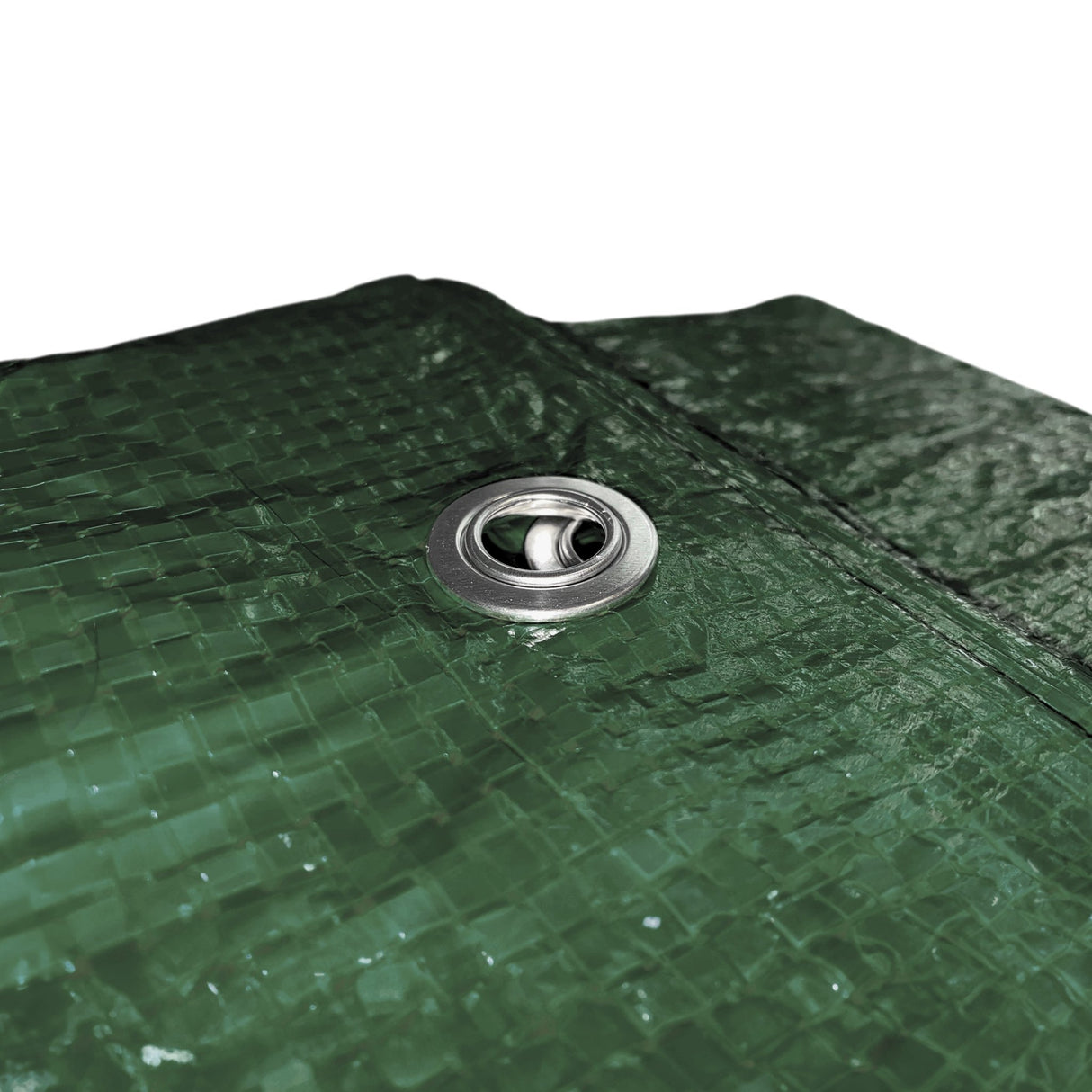 Green S-Grade Tarpaulin with 20 x 4" Bungee Balls (White)