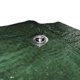 Green S-Grade Tarpaulin with 20 x 4" Bungee Balls (White)