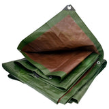 Green/Brown L-Grade Tarpaulin with 20 x 6" Bungee Balls (White)