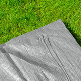 Grey S-Grade Tarpaulin with 10 Metres of 8mm Bungee Rope