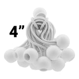 Grey S-Grade Tarpaulin with 20 x 4" Bungee Balls (White)