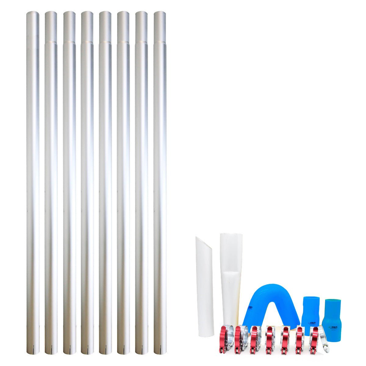 Gutter Vacuum Pole Kits Lightweight Aerospace Aluminium (51mm Diameter) 20-40ft - Armstrong Cheshire