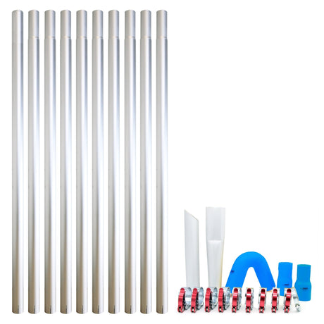 Gutter Vacuum Pole Kits Lightweight Aerospace Aluminium (51mm Diameter) 20-40ft - Armstrong Cheshire