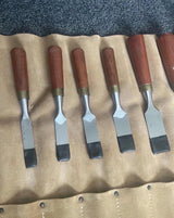 Handmade Woodworking Chisel Set | Traditional Wood Carving Tools for Craftsmen & Carpenters by CraftoriaShop