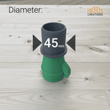 Hose Adapter for Hikoki C3610DRA & C8FSHG Mitre Chop Saw to 38, 40, 45, 50, 63 mm Hose Pipe by Helios Creations