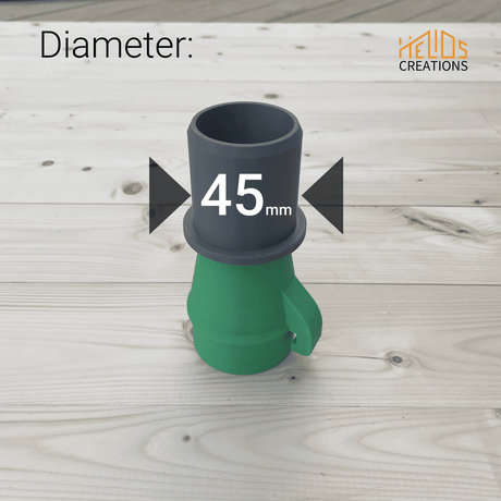 Hose Adapter for Hikoki C3610DRA & C8FSHG Mitre Chop Saw to 38, 40, 45, 50, 63 mm Hose Pipe by Helios Creations