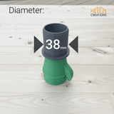 Hose Adapter for Hikoki C3610DRA & C8FSHG Mitre Chop Saw to 38, 40, 45, 50, 63 mm Hose Pipe by Helios Creations