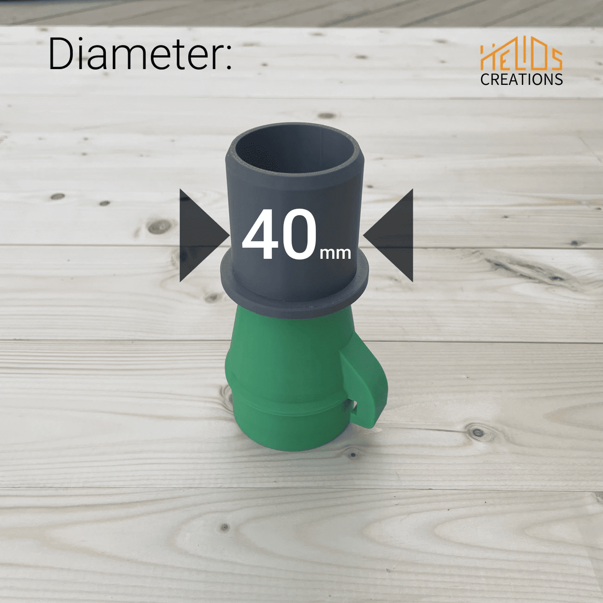 Hose Adapter for Hikoki C3610DRA & C8FSHG Mitre Chop Saw to 38, 40, 45, 50, 63 mm Hose Pipe by Helios Creations