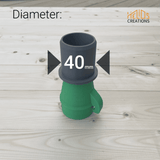 Hose Adapter for Hikoki C3610DRA & C8FSHG Mitre Chop Saw to 38, 40, 45, 50, 63 mm Hose Pipe by Helios Creations