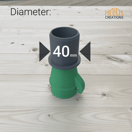 Hose Adapter for Hikoki C3610DRA & C8FSHG Mitre Chop Saw to 38, 40, 45, 50, 63 mm Hose Pipe by Helios Creations
