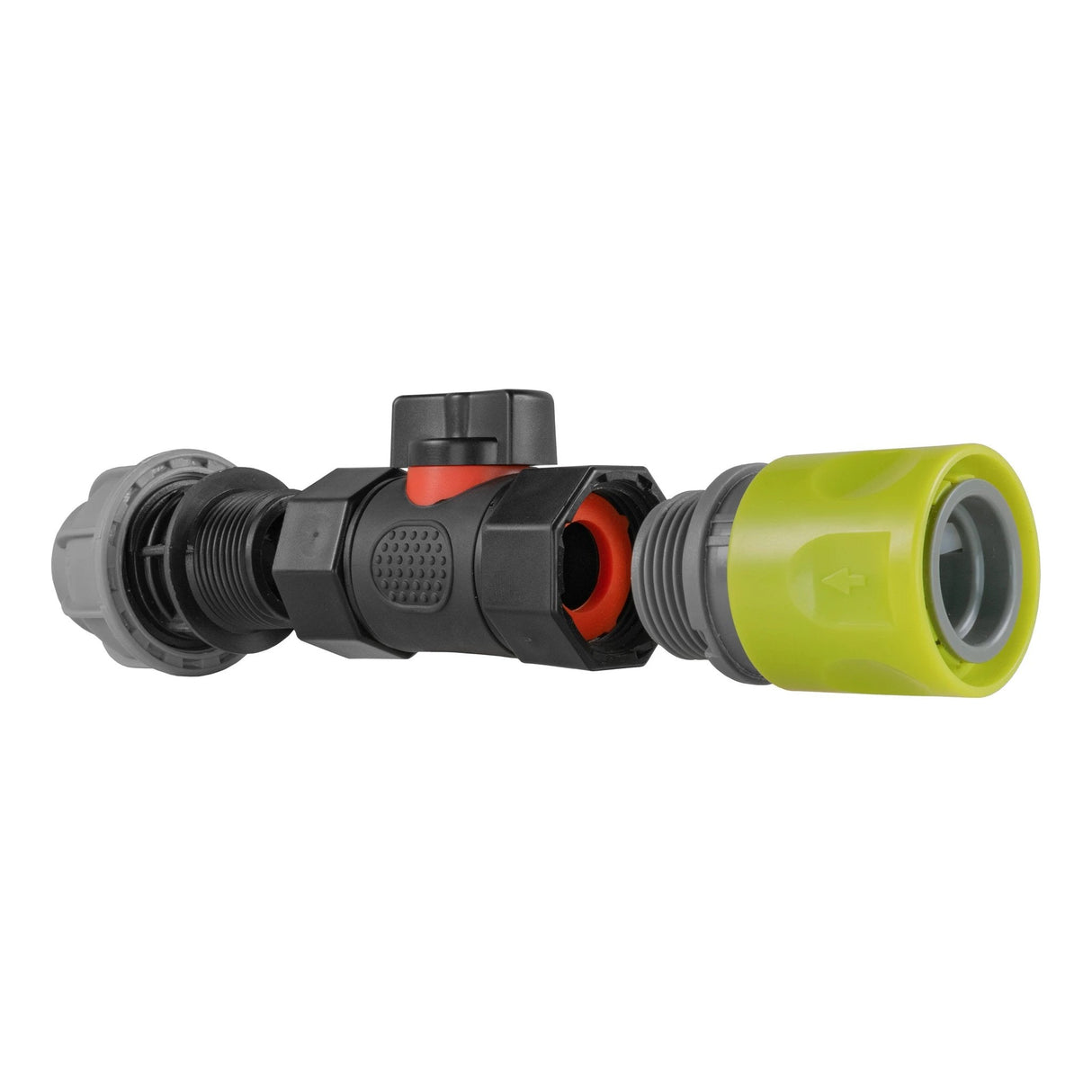 Hose Connector Lime with In-Line BSPF Valve and 20mm MDPE Straight - Armstrong Cheshire
