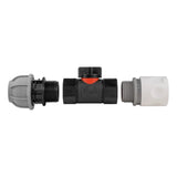 Hose Connector WL with In-Line BSPF Valve and 20mm MDPE Straight - Armstrong Cheshire