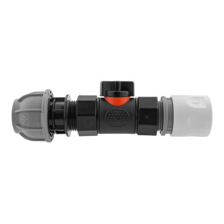 Hose Connector WL with In-Line BSPF Valve and 20mm MDPE Straight - Armstrong Cheshire
