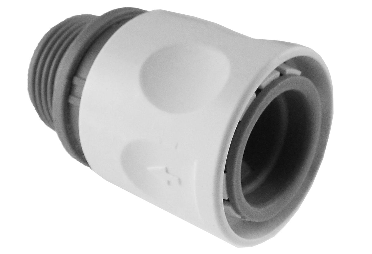 Hose Connector WL with In-Line BSPF Valve and 20mm MDPE Straight - Armstrong Cheshire