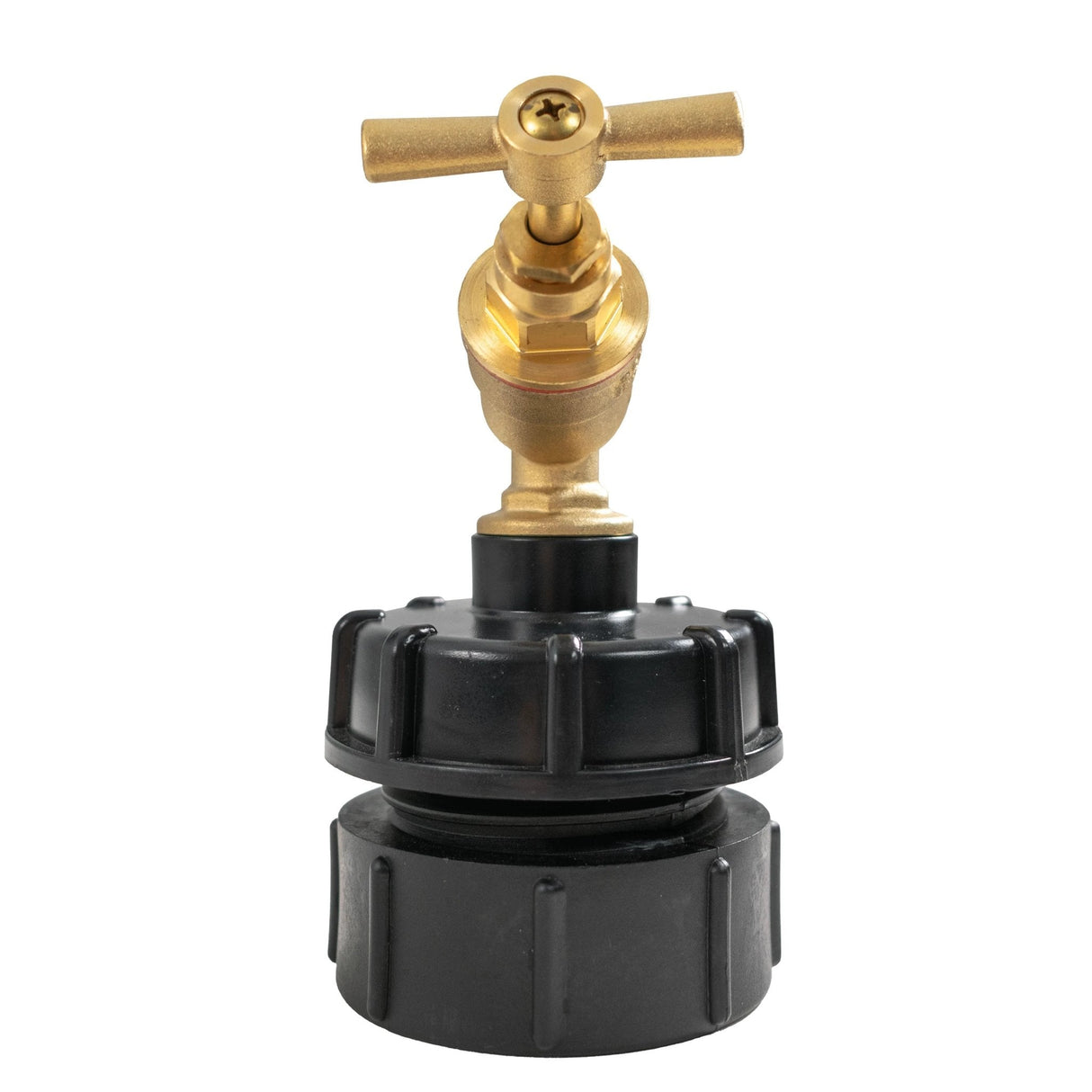 IBC 2” BSPF – S60X6 Cap with S60X6 – ½” BSPF Cap and Brass Bib Quick Connect Tap 1/2” BSP - Armstrong Cheshire