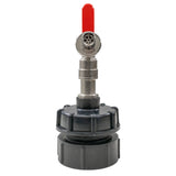 IBC 2” BSPF – S60X6 Cap with S60X6 – ½” BSPF Cap and Lever Tap ½” Barb - Armstrong Cheshire