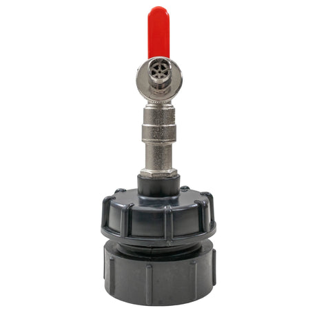 IBC 2” BSPF – S60X6 Cap with S60X6 – ½” BSPF Cap and Lever Tap ½” Barb - Armstrong Cheshire