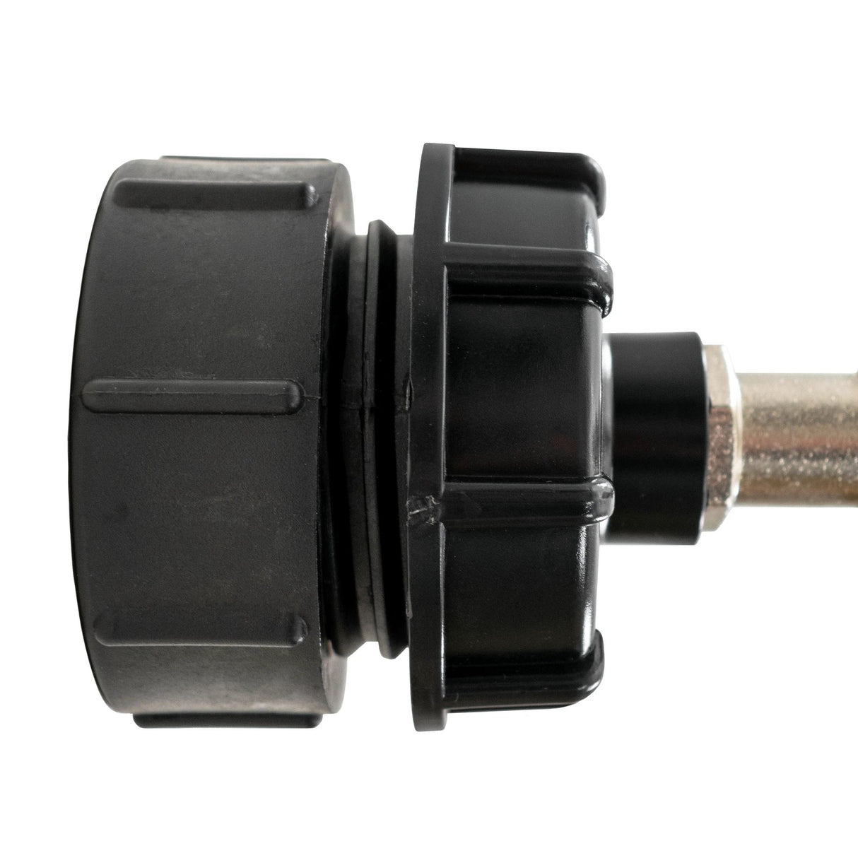 IBC 2” BSPF – S60X6 Cap with S60X6 – ½” BSPF Cap and Lever Tap ½” Barb - Armstrong Cheshire