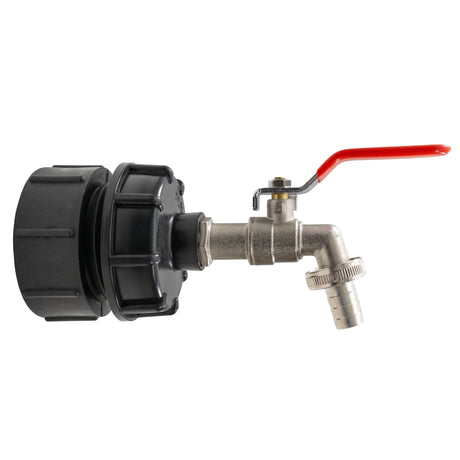 IBC 2” BSPF – S60X6 Cap with S60X6 – ½” BSPF Cap and Lever Tap ½” Barb - Armstrong Cheshire