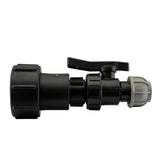 IBC 2” S60X6 - 1" BSPF Extender Adaptor with 32mm MDPE Valve - Armstrong Cheshire