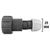 IBC 2” S60X6 – 1" BSPF Extender Adaptor with MDPE Straight 25mm - Armstrong Cheshire