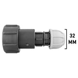 IBC 2” S60X6 – 1" BSPF Extender Adaptor with MDPE Straight 32mm - Armstrong Cheshire
