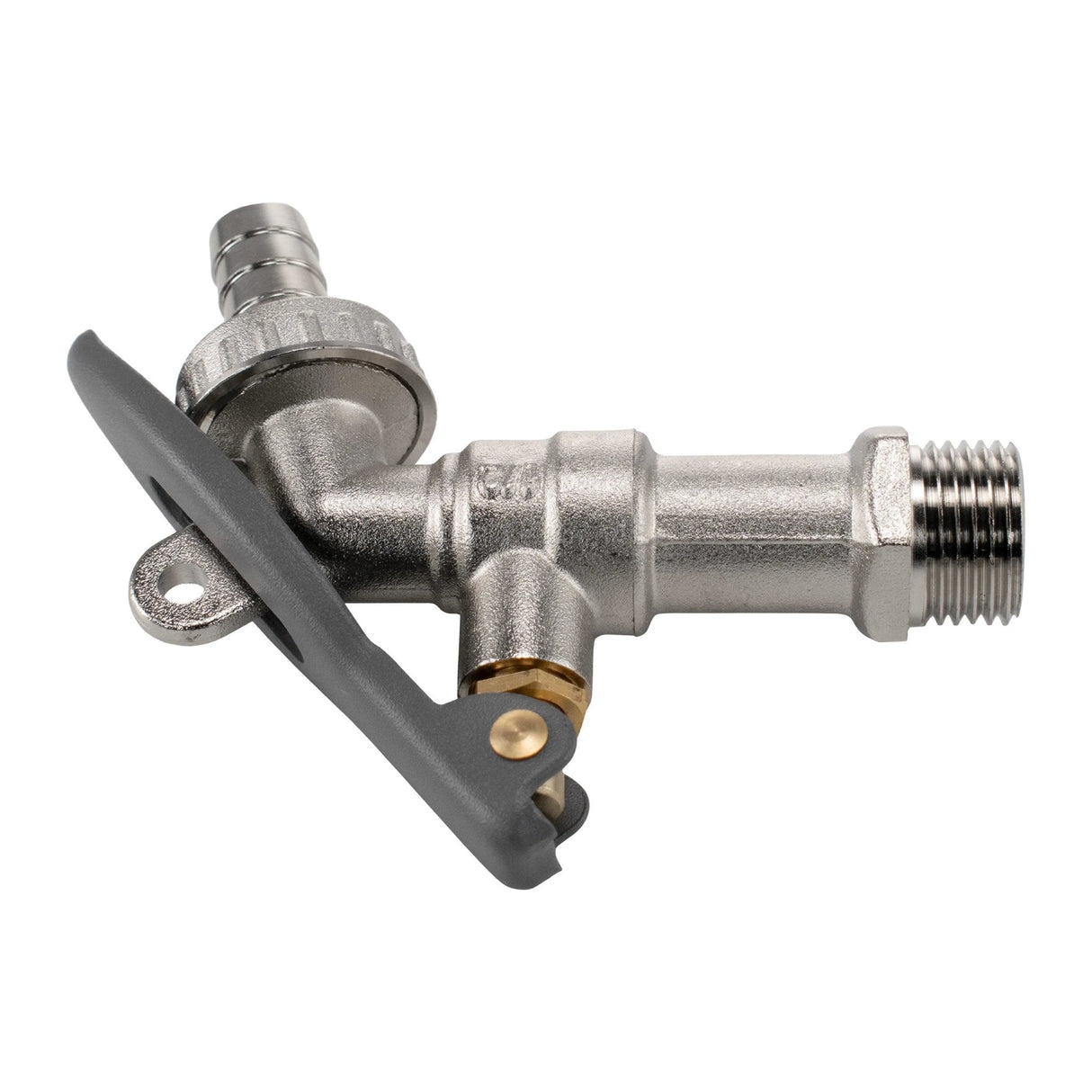 IBC 2" S60X6 - 1/2" BSP Cap with Lever Tap Hose Barb and Lever Lock - Armstrong Cheshire