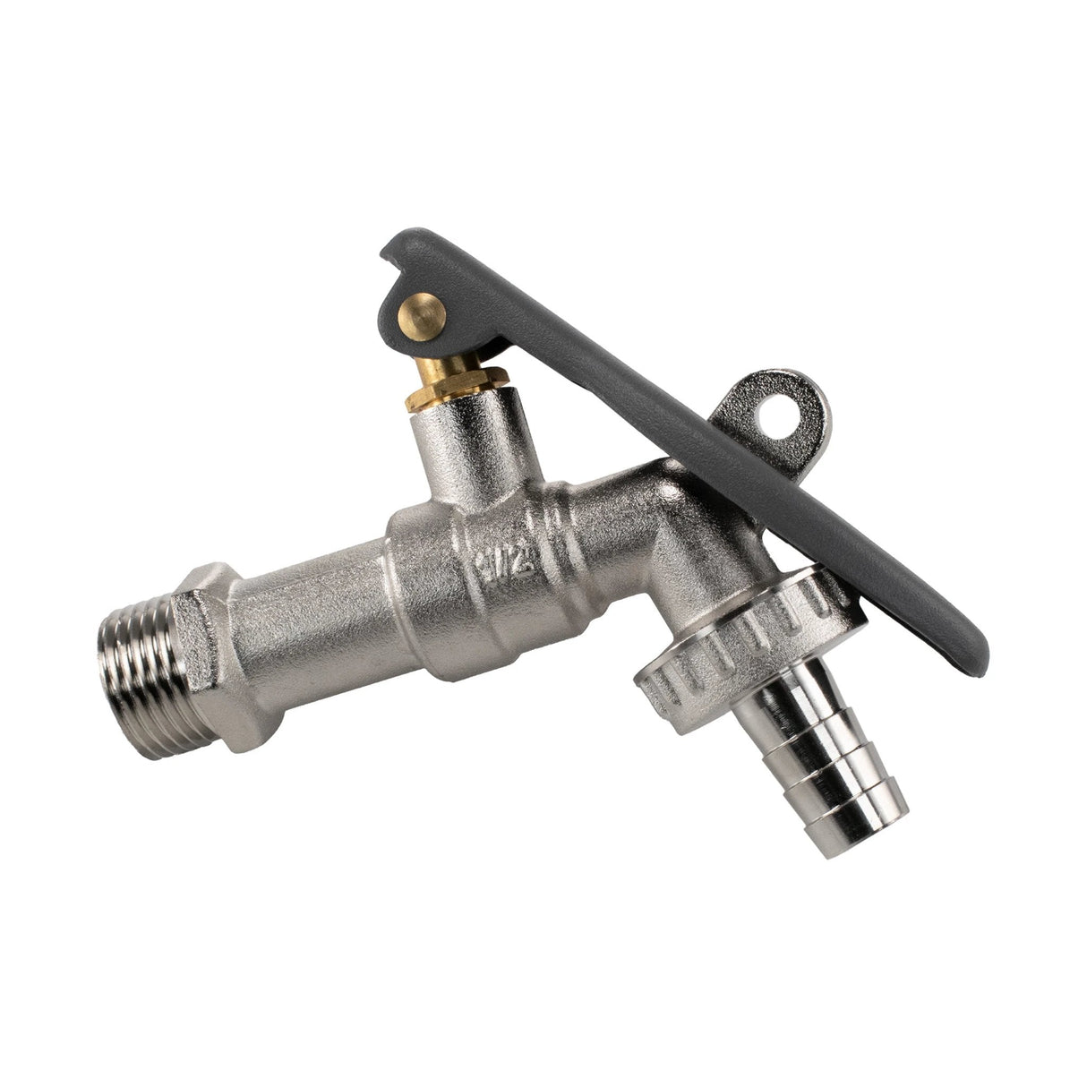 IBC 2" S60X6 - 1/2" BSP Cap with Lever Tap Hose Barb and Lever Lock - Armstrong Cheshire