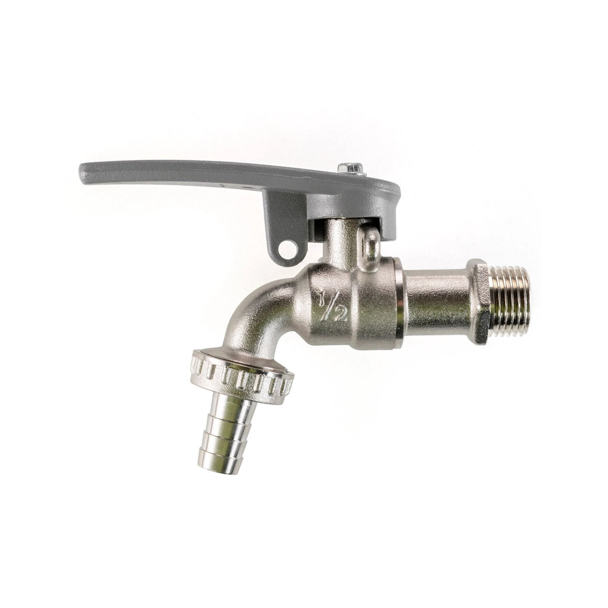 IBC 2" S60X6 - 1/2" BSP Extender Adaptor with Lever Tap with Hose Barb and Side Lock - Armstrong Cheshire