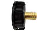 IBC 2” S60X6 Cap with 13mm Brass Barb - Armstrong Cheshire