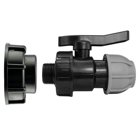 IBC 2” S60X6 Cap with 20mm MDPE Valve - Armstrong Cheshire
