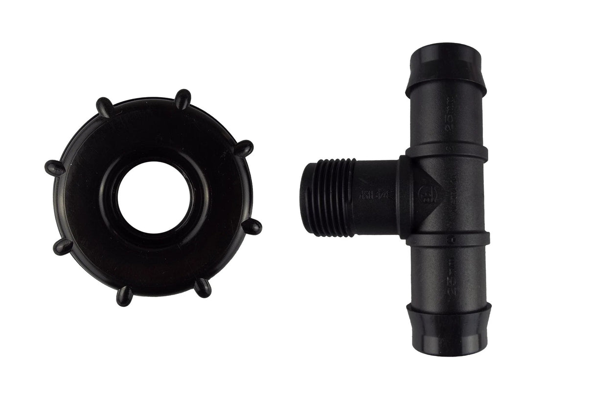 IBC 2” S60X6 Cap with 25mm Barbed Tee - Armstrong Cheshire