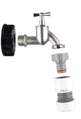IBC 2” S60X6 Cap with Bib Tap and Max Flo Hose Connectors Set - Armstrong Cheshire